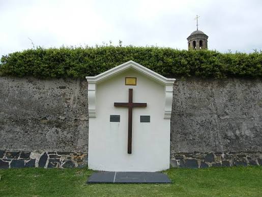 A wooden cross (made from a Scots Pine) originally from the Delville Wood battlefield in France